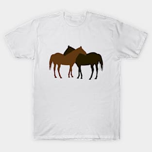 Two brown horses T-Shirt